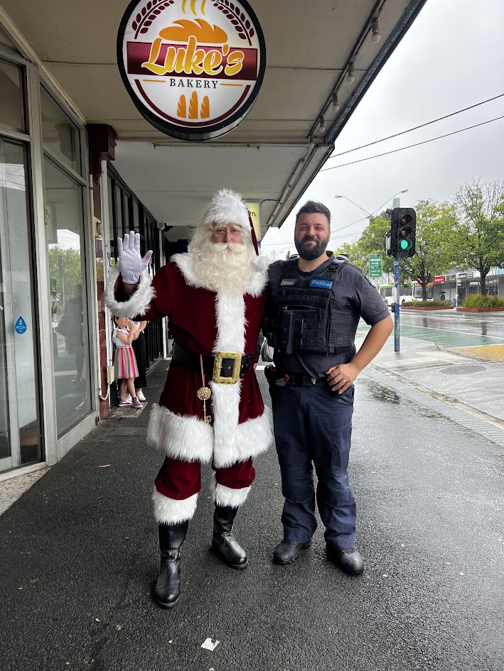 Santa with police officer