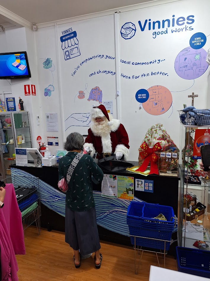 Santa at Vinnies